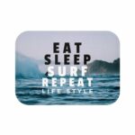 Eat, Sleep, Surf and Repeat Bath Mat - Image 2