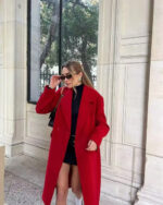 Double-Breasted Long Red Overcoat – Haute Edition 25 - Image 4