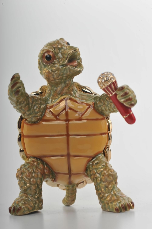 1-22.jpg Turtle Singing with a Microphone - Image 1