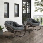 LuneluX_Home – Outdoor Rocking Lounge Chair with Cushion (Grey) - Image 8