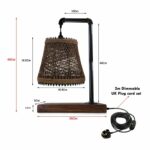 Industrial Vintage Ratio E27 Bedside Table Lamp Light Cage LED Bulb - Image 4