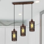 Industrial Vintage Retro 3 Way Rectangle Drum Cylinder Rustic Red Cage