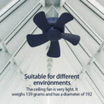 Remote Control Timing USB Powered Ceiling Fan Air Cooler - Image 3