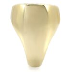 1W034 - Gold Brass Ring with Top Grade Crystal  in Clear - Image 6