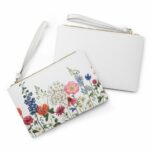 Floral Designed Zipped Clutch Bag - Image 2