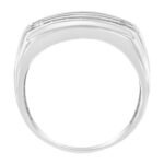 14K White Gold Men's Diamond Channel Set Band Ring (1 cttw, H-I Color, - Image 2