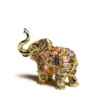 Golden Elephant Decorated with butterflies - Image 4