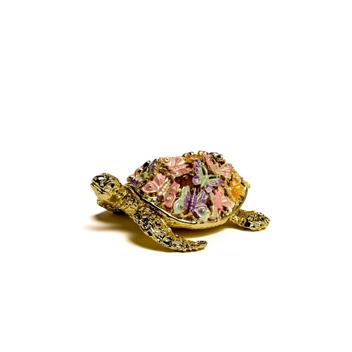 Golden Turtle Decorated with butterflies
