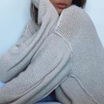 Knitted solid casual o neck sweater jumper Women autumn - Image 2