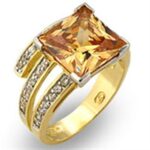 31221 - Gold+Rhodium 925 Sterling Silver Ring with AAA Grade CZ  in - Image 2