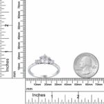 White Moissanite 3-Stone Ring Sterling Silver - Image 5