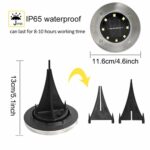 4/8 LEDs Solar Powered Buried Light Outdoor Pathway Garden Decking - Image 13
