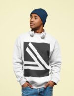 Men's Double Slanted Logo Crewneck Sweatshirt - Image 4