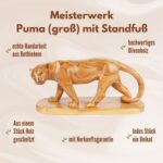Handgeschnitzter Puma aus Olivenholz (groß) – Exklusive Holzskulptur - Image 3