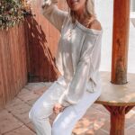 Knitted solid casual o neck sweater jumper Women autumn - Image 4