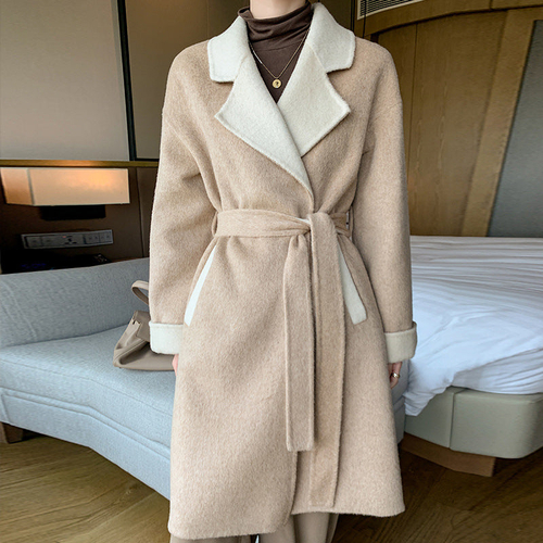 Ladies Wool Double-Faced Coat – Classic Elegance & Cozy Warmth