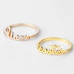 Stackable Name Ring, Stackable Mother Rings, Minimalist Ring, Mom Ring - Image 4