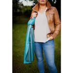 Alpaca wool and silk double face turquoise shawl - Image 4