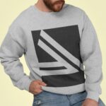 Men's Double Slanted Logo Crewneck Sweatshirt - Image 2