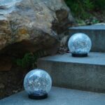 2Pcs Solar Lights Outdoor Garden Decor Cracked Glass Ball Warm Lights - Image 13