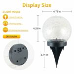 2Pcs Solar Lights Outdoor Garden Decor Cracked Glass Ball Warm Lights - Image 9