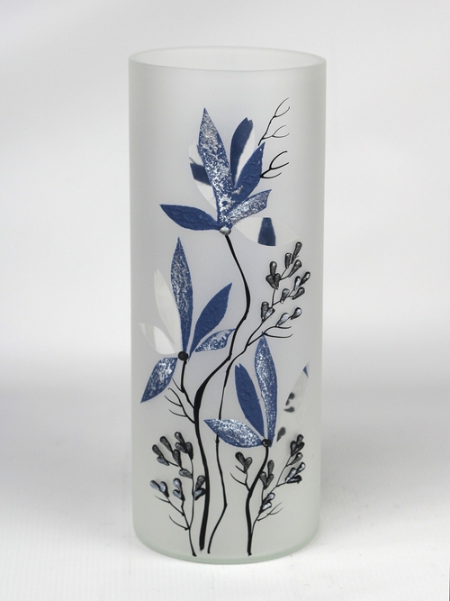 7017_300_sh335_1.jpg table blue art decorative glass vase 7017/300/sh335 - Image 1