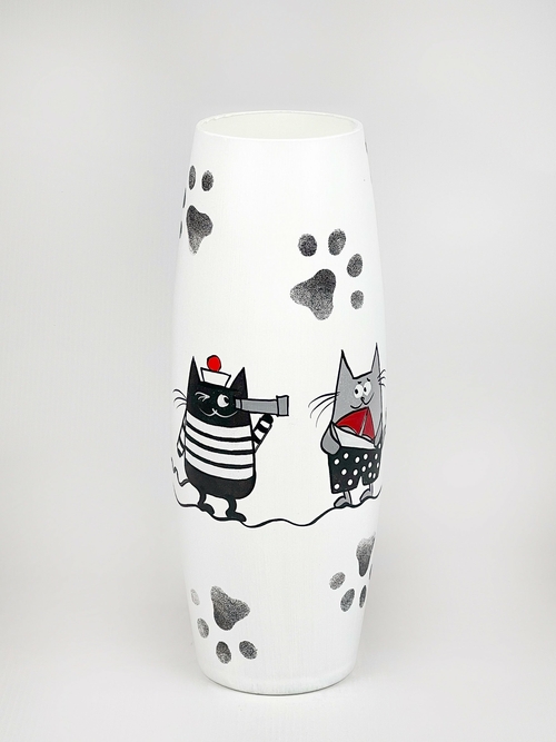 7736_300_sh121.jpg Art decorative glass vase 7736/300/sh121 - Image 1