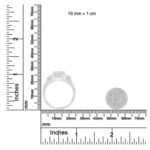 14K White Gold 2 1/4 Cttw Diamond Cocktail Cluster Ring (G-H Color, - Image 7