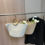 SolunaWeave™ – Beachline Square Straw Tote - Image 3