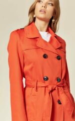 Spring/Summer Military Double Breasted Trench Coat (9049-SP) - Image 37