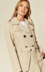 Spring/Summer Military Double Breasted Trench Coat (9049-SP) - Image 31