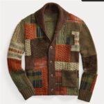 Men's Patchwork Colorblock Cardigan – Casual Retro Sweater Coat