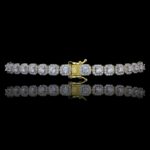 FABLE 4.68 CTW CZ RHODIUM MOISSANTE ICED OUT BRACELET |  995481 - Image 2