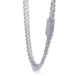 OZARIN 8MM RHODIUM MOISSANITE ICED OUT CUBAN I 994461