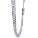 OZARIN 8MM RHODIUM MOISSANITE ICED OUT CUBAN I 994461 - Image 2