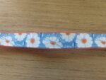 Leash/ Large/ Blue and Orange Flower - Image 2