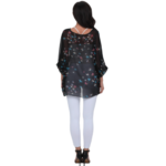 Womens Flying Bird Print Chiffon Top - Image 3