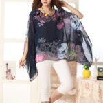 Womens Peony Batwing Chiffon Top - Image 2