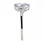 DA244 - High polished (no plating) Stainless Steel Ring with AAA Grade - Image 4