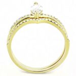 DA276 - IP Gold(Ion Plating) Stainless Steel Ring with AAA Grade CZ - Image 3