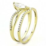 DA276 - IP Gold(Ion Plating) Stainless Steel Ring with AAA Grade CZ - Image 4