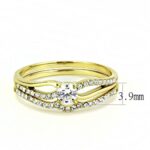DA277 - IP Gold(Ion Plating) Stainless Steel Ring with AAA Grade CZ - Image 2