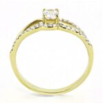 DA277 - IP Gold(Ion Plating) Stainless Steel Ring with AAA Grade CZ - Image 3