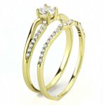 DA277 - IP Gold(Ion Plating) Stainless Steel Ring with AAA Grade CZ - Image 4