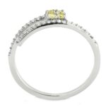 DA338 - No Plating Stainless Steel Ring with AAA Grade CZ  in Topaz - Image 3