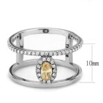 DA352 - High polished (no plating) Stainless Steel Ring with AAA Grade - Image 2
