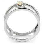 DA352 - High polished (no plating) Stainless Steel Ring with AAA Grade - Image 3