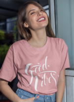 Good Vibes Pink  Women T-shirt - Image 2