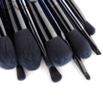 10 Pcs Makeup Brushes Navy Blue Premium Synthetic Hair Foundation - Image 2