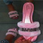 Pink Faux Fur Slides - Image 2